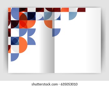 Abstract circle design business annual report print template. Business brochure or flyer abstract background