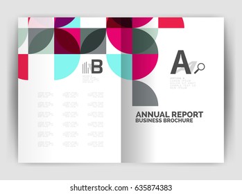 Abstract circle design business annual report print template. Business brochure or flyer abstract background