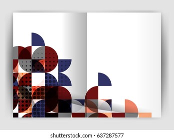Abstract circle design business annual report print template. Business brochure or flyer abstract background