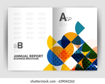 Abstract circle design business annual report print template. Business brochure or flyer abstract background