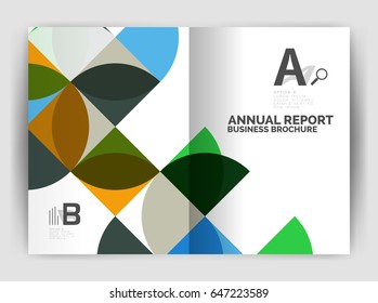 Abstract circle design business annual report print template. Business brochure or flyer abstract background