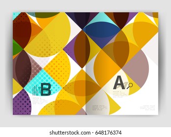 Abstract circle design business annual report print template. Business brochure or flyer abstract background