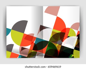 Abstract circle design business annual report print template. Business brochure or flyer abstract background