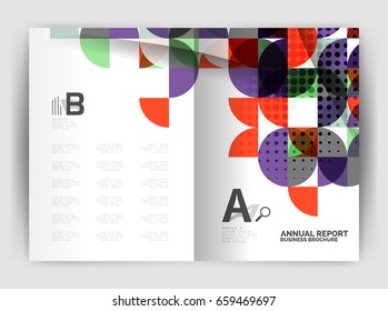 Abstract circle design business annual report print template. Business brochure or flyer abstract background