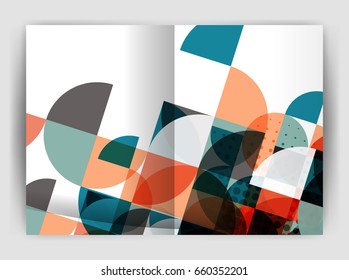 Abstract circle design business annual report print template. Business brochure or flyer abstract background