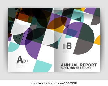 Abstract circle design business annual report print template. Business brochure or flyer abstract background