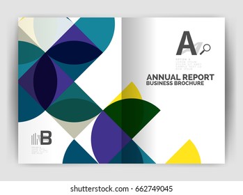 Abstract circle design business annual report print template. Business brochure or flyer abstract background
