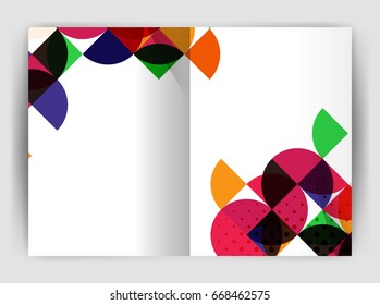 Abstract circle design business annual report print template. Business brochure or flyer abstract background