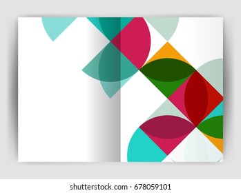 Abstract circle design business annual report print template. Business brochure or flyer abstract background