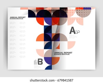 Abstract circle design business annual report print template. Business brochure or flyer abstract background