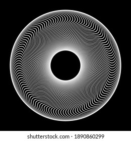 Abstract circle design element. 3D illusion. Vector art.