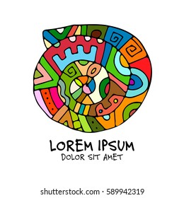 Abstract circle design element, colorful background