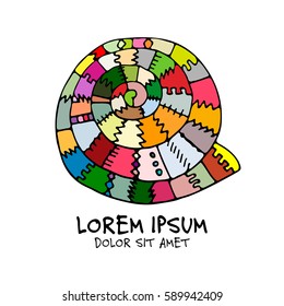 Abstract circle design element, colorful background