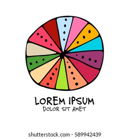 Abstract circle design element, colorful background