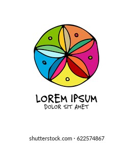 Abstract circle design element, colorful background
