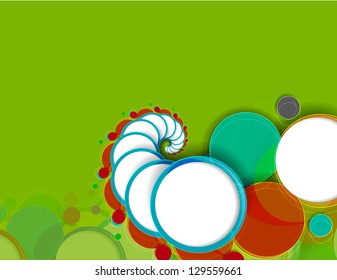 Abstract circle design element, vector illustration.