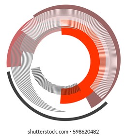 Abstract circle design element. Vector art.