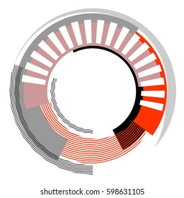 Abstract circle design element. Vector art.