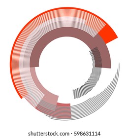 Abstract circle design element. Vector art.
