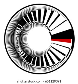 Abstract circle design element. Vector art.