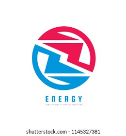 Abstract circle with design elements - concept business logo template vector illustration. Cooperation creative sign. Collaboration symbol. Geometric graphic icon. 