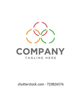 abstract circle design logo template