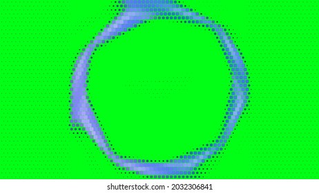 Abstract circle design on colorid background. Halftone style.