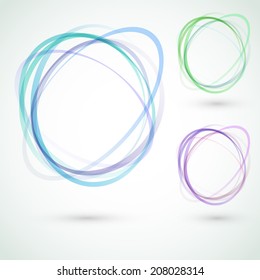 Abstract Circle Design Swoosh Line Elements. Vector Illustration