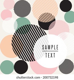 Abstract circle design with text