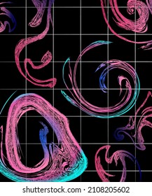 abstract circle design with vivid color