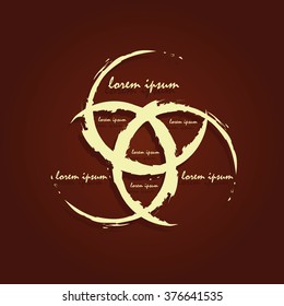 Abstract circle diagram, graph, presentation and chart. Business concept with 3 options, parts, steps or processes.