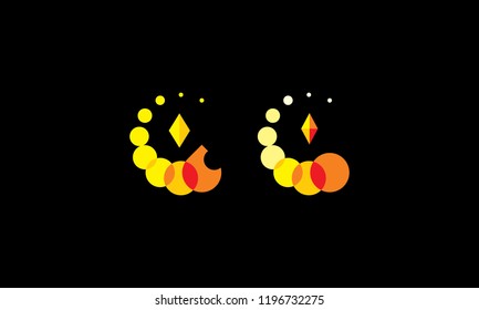 abstract circle diamond logo icon vector