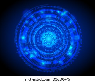 Abstract Circle digital technology background, futuristic structure elements concept background design. digital business , vector tech circle and technology background.