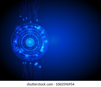 Abstract Circle digital technology background with back space, futuristic structure elements concept background design. digital business, vector tech circle and technology background.