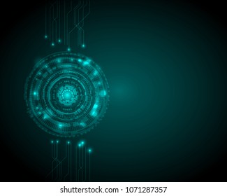 Abstract Circle digital technology background with back space, futuristic structure elements concept background design. digital business, vector tech circle and technology background.