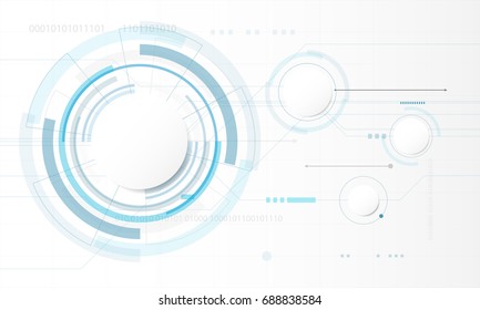 Abstract Circle Digital Technology Background, Futuristic Structure Elements Background Design