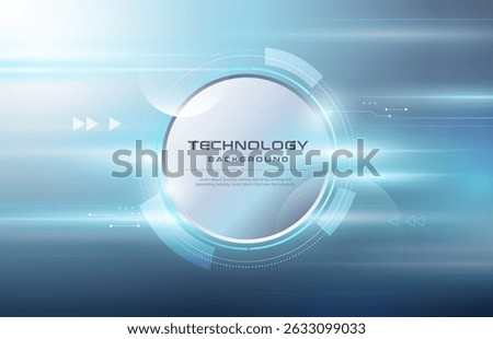 Abstract circle digital technology concept bright light background. Vector template for web, business brochure and cover.