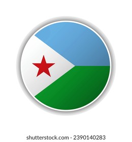 Abstract Circle Djibouti Flag Icon svg