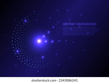 Abstract circle dot pattern on blue violet background hi tech technology vector eps10