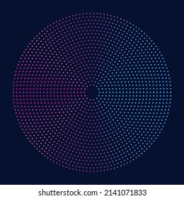 abstract circle with dots and gradient colors