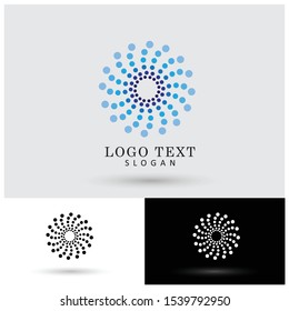 Abstract Circle Dots Logo. Symbol & Icon Vector Template.