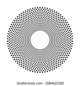 Abstract circle dots pattern. Round design element. Vector art.
