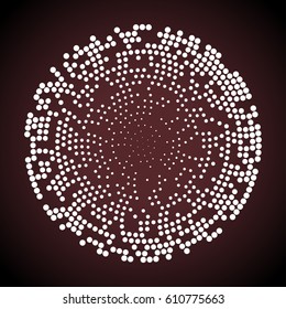 abstract circle dotted background. Design vector illustration