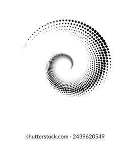 Abstract circle dotted halftone vector design