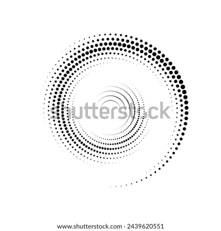 Abstract circle dotted halftone vector design