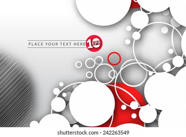 Abstract circle element with colorful gradients vector background.