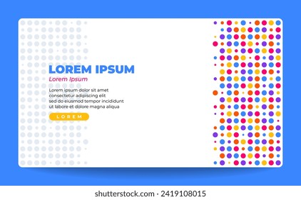 Abstract Circle Element Geometric Landing Page Design