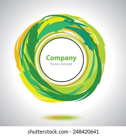 Abstract circle element - recycling - abstract background - Vector Illustration - Flat design - set template