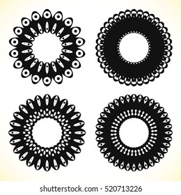 Abstract circle element set. Geometric circle shapes.