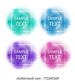 Abstract circle elements for design, business cards, invitations, gift cards, flyers and brochures. Vector illustration shapes with place for text.